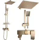 Душевой гарнитур REA JACK BRUSHED GOLD с изливом (REA-P7050)