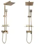 Душевой гарнитур REA JACK BRUSHED GOLD с изливом (REA-P7050)