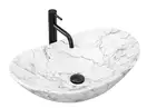 Умивальник (раковина) REA ROYAL STATUARIO MARBLE MATT накладний мармур (REA-U8010)