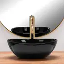 Умивальник (раковина) REA SOFIA MINI BLACK накладний чорний (REA-U8013)