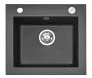 Гранитная кухонная мойка REA WEST BLACK METALIC (ZLE-00121)