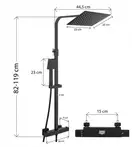 Душевой гарнитур Yoka GOBA 25 BLACK черный с термостатом (BP.GOBA-THERM-25-BLK)