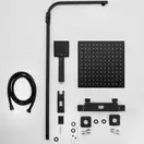 Душевой гарнитур Yoka GOBA 25 BLACK черный с термостатом (BP.GOBA-THERM-25-BLK)