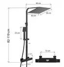 Душевой гарнитур Yoka GOBA 30 BLACK черный с термостатом (BP.GOBA-THERM-30-BLK)