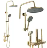 Душевой гарнитур REA MAX GOLD с изливом (REA-P6617)