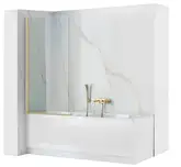 Шторка для ванны REA ELEGANT BRUSHED GOLD 80 постоянная (REA-W6601)