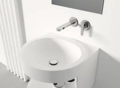 Смеситель для раковины (умывальника) KOHLMAN BOXINE CHROME + BOX скрытого монтажа (QW180B)