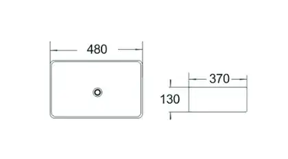 Умывальник (раковина) MEXEN CATIA 48 WHITE накладной (MEX-21314800)
