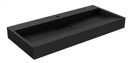 Умывальник (раковина) MEXEN AVA 100 BLACK MATT 1/O накладной подвесной (MEX-23011071)