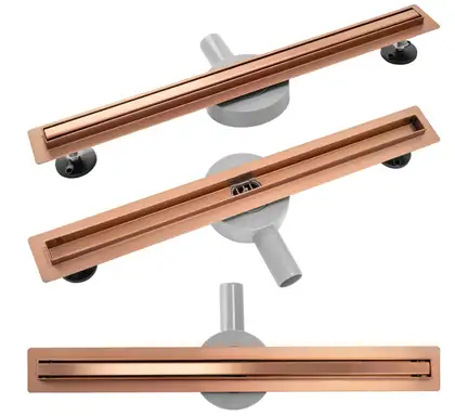 Трап для душа REA NEO SLIM PRO BRUSHED COPPER 80 см. (REA-G0653)