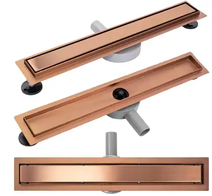 Трап для душа REA PURE NEO BRUSHED COPPER 70 см. (REA-G8021)