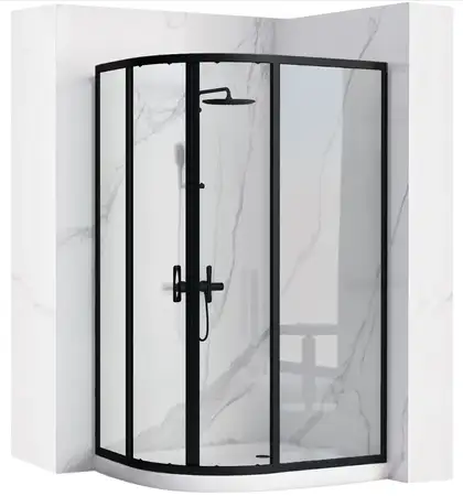 Душевая кабина REA LOOK BLACK 80х100 (REA-K7900)