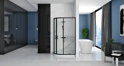 Душевая кабина REA LOOK BLACK 80х100 (REA-K7900)