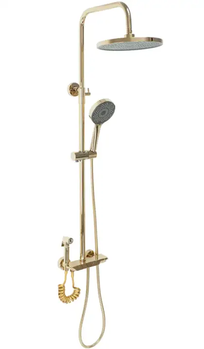 Душевой гарнитур REA MAX GOLD с изливом (REA-P6617)