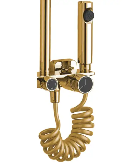 Душевой гарнитур REA HELIX GOLD с изливом (REA-P6619)