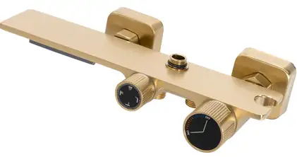 Душевой гарнитур REA HELIX BRUSHED GOLD с изливом (REA-P6621) Душевой гарнитур REA HELIX BRUSHED GOLD с изливом (REA-P6621)