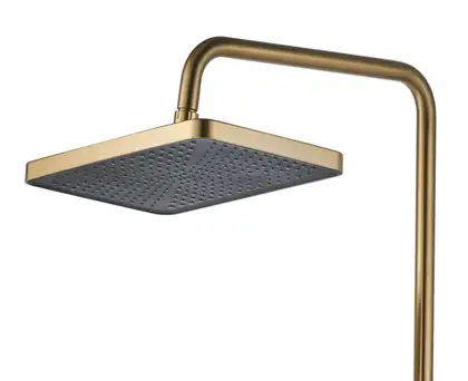 Душевой гарнитур REA HELIX BRUSHED GOLD с изливом (REA-P6621) Душевой гарнитур REA HELIX BRUSHED GOLD с изливом (REA-P6621)