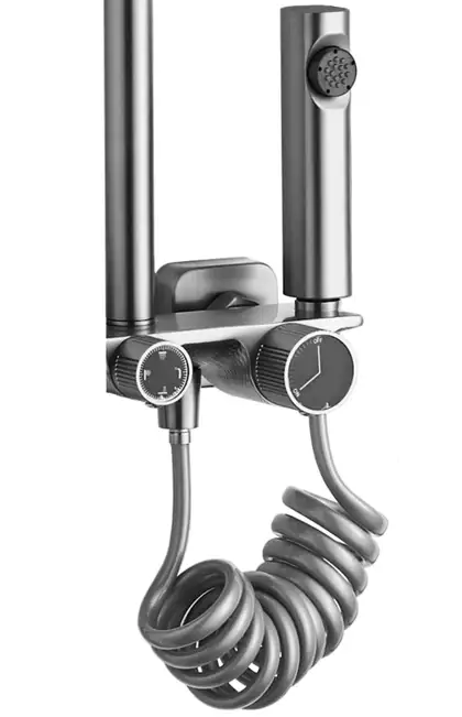 Душевой гарнитур REA HELIX NICKEL BRUSHED с изливом (REA-P6622)