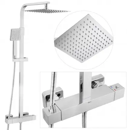 Душевой гарнитур YOKA GOBA 25 CHROME с термостатом (BP.GOBA-THERM-25-CHR)