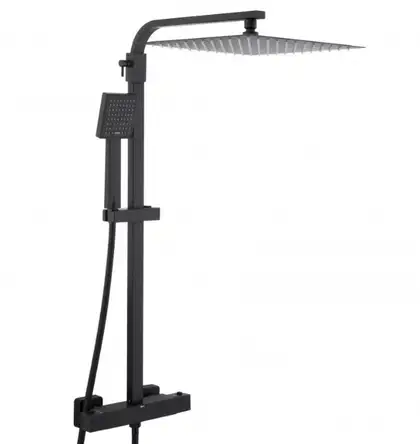 Душевой гарнитур Yoka GOBA 30 BLACK черный с термостатом (BP.GOBA-THERM-30-BLK)