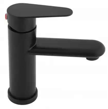 Смеситель для раковины (умывальника) Yoka SENA 24 BLACK черный низкий (BU.SENA-24-BLK)