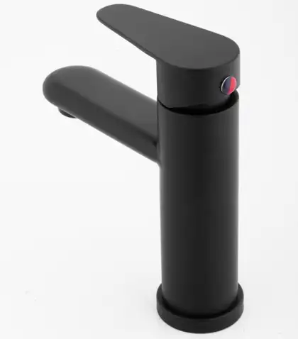 Смеситель для раковины (умывальника) Yoka SENA 24 BLACK черный низкий (BU.SENA-24-BLK)