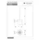 ершик для унитаза Omnires Art Line antique bronze (AL53620BR)