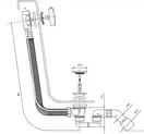 сифон для ванни Omnires CGS (TK104-PLUS-3.01+64-SCR)