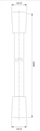 душовий шланг Omnires black mat 150 cm (029BL)