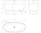 ванна кам'яна Omnires Neo 158x72 овальна white (NEO158WWBP)