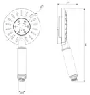 душова лійка Omnires Nevada chrome/white (NEVADA-RCRB)