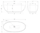 ванна Omnires Shell 160x75 овальна white (SHELLWWBP)