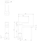 змішувач для умивальника Omnires Slide graphite (SL7710GR)