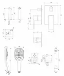 душевая система скрытого монтажа Omnires Parma chrome (SYSPMW01CR)