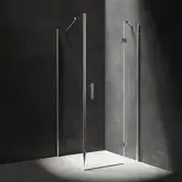 душова кабіна Omnires Manhattan 80x120см безпечне скло, хром (MH8012CRTR)