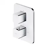 змішувач для ванни та душу з термостатом Omnires Parma chrome/white (PM7436CRB)