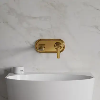 смеситель для умывальника скрытого монтажа Omnires Armance gold (AM5215GL)