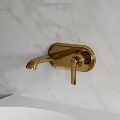 смеситель для умывальника скрытого монтажа Omnires Armance gold (AM5215GL)