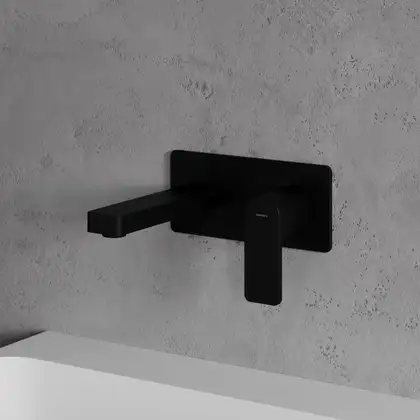 змішувач для умивальника Omnires Baretti прихованого монтажу, black mat (BA7815BL) (BA7812BL)