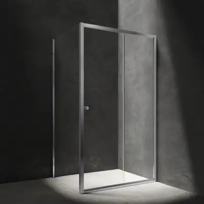 душова кабіна Omnires Bronx 140x80см безпечне скло, хром (BR1480CRTR)