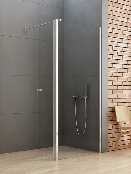 душовий куточок Omnires Marina Walk In 90x30см безпечне скло, хром (MA9030CRTR)