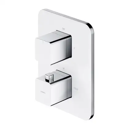 змішувач для ванни та душу з термостатом Omnires Parma chrome/white (PM7436CRB) змішувач для ванни та душу з термостатом Omnires Parma chrome/white (PM7436CRB)