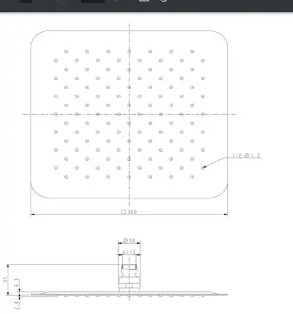 верхній душ Omnires Ultra Slimline chrome 30x30 cm (WGU230CR)