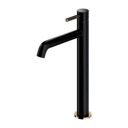 змішувач для умивальника Omnires Y black/gold, високий (Y1212BLGL)
