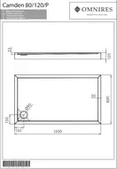 піддон Omnires Camden 80x120 (CAMDEN80/120/PBP)