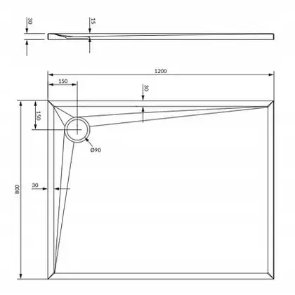 піддон Omnires Stone 80x120 (STONE80/120BM)