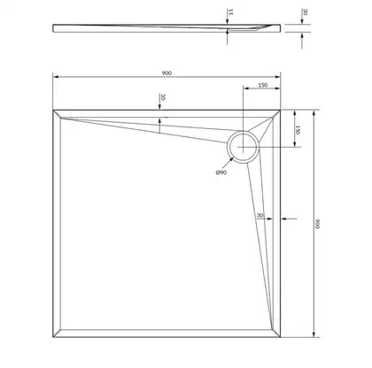 піддон Omnires Stone 90x90 (STONE90/KBM) піддон Omnires Stone 90x90 (STONE90/KBM)