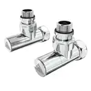 Кран кутовий Laris Звичайний 1/2" - 3/4" + ексцентрики 2шт. (LX-4701) (71401061)
