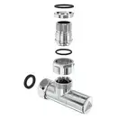 Кран кутовий Laris Звичайний 1/2" - 3/4" + ексцентрики 2шт. (LX-4701) (71401061)
