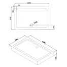 Душовий піддон Volle Libra 120х80х13,5 см, в комплекті з сифоном 10-22-908tray